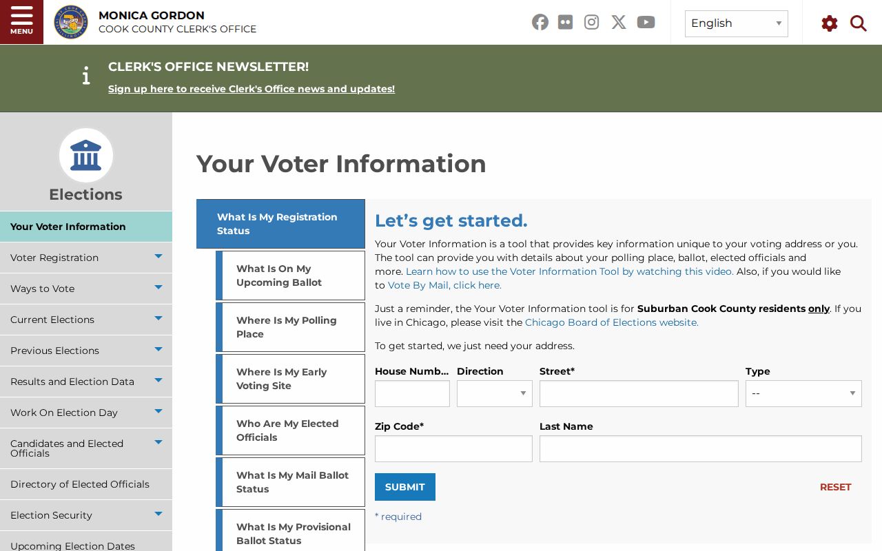 Park Ridge neighbors voter address lookup fields